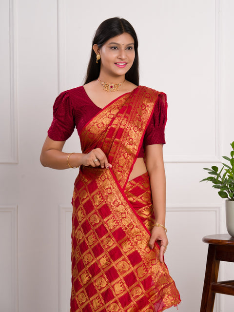 By Banarasi Saree With Festivel Wear