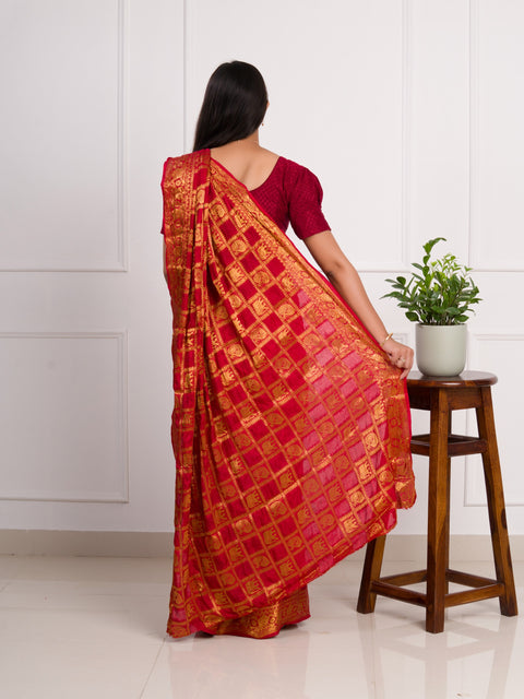 By Banarasi Saree With Festivel Wear