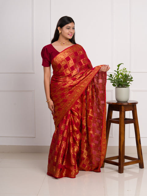 By Banarasi Saree With Festivel Wear