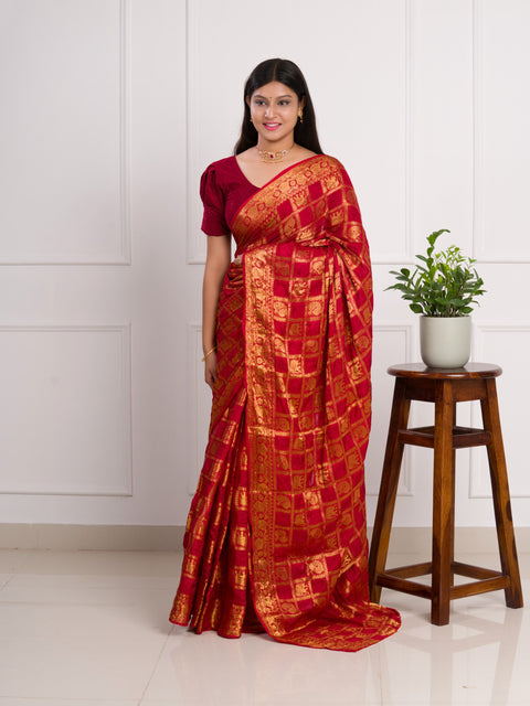 By Banarasi Saree With Festivel Wear