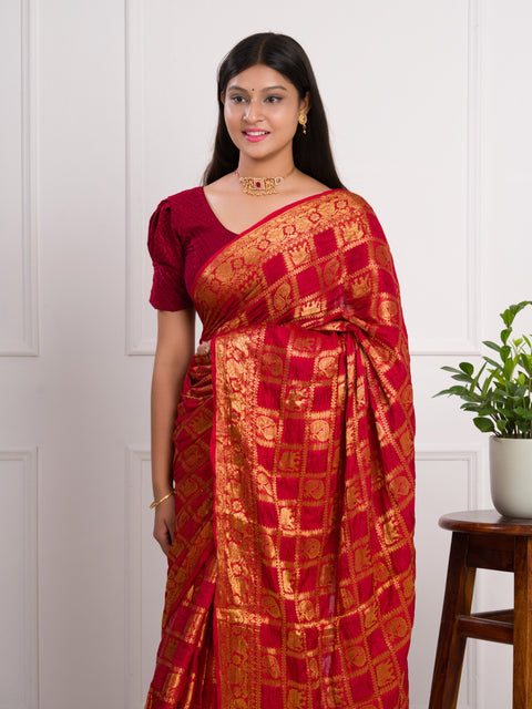 By Banarasi Saree With Festivel Wear