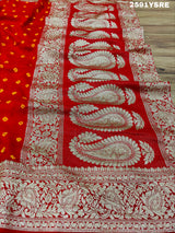 ByNew LaunchChinon Bandhani Style with Zari Border Work Saree