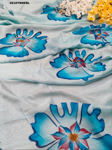 New Launch Tissue Silk Printed Style With Siroski Dimond Work Saree