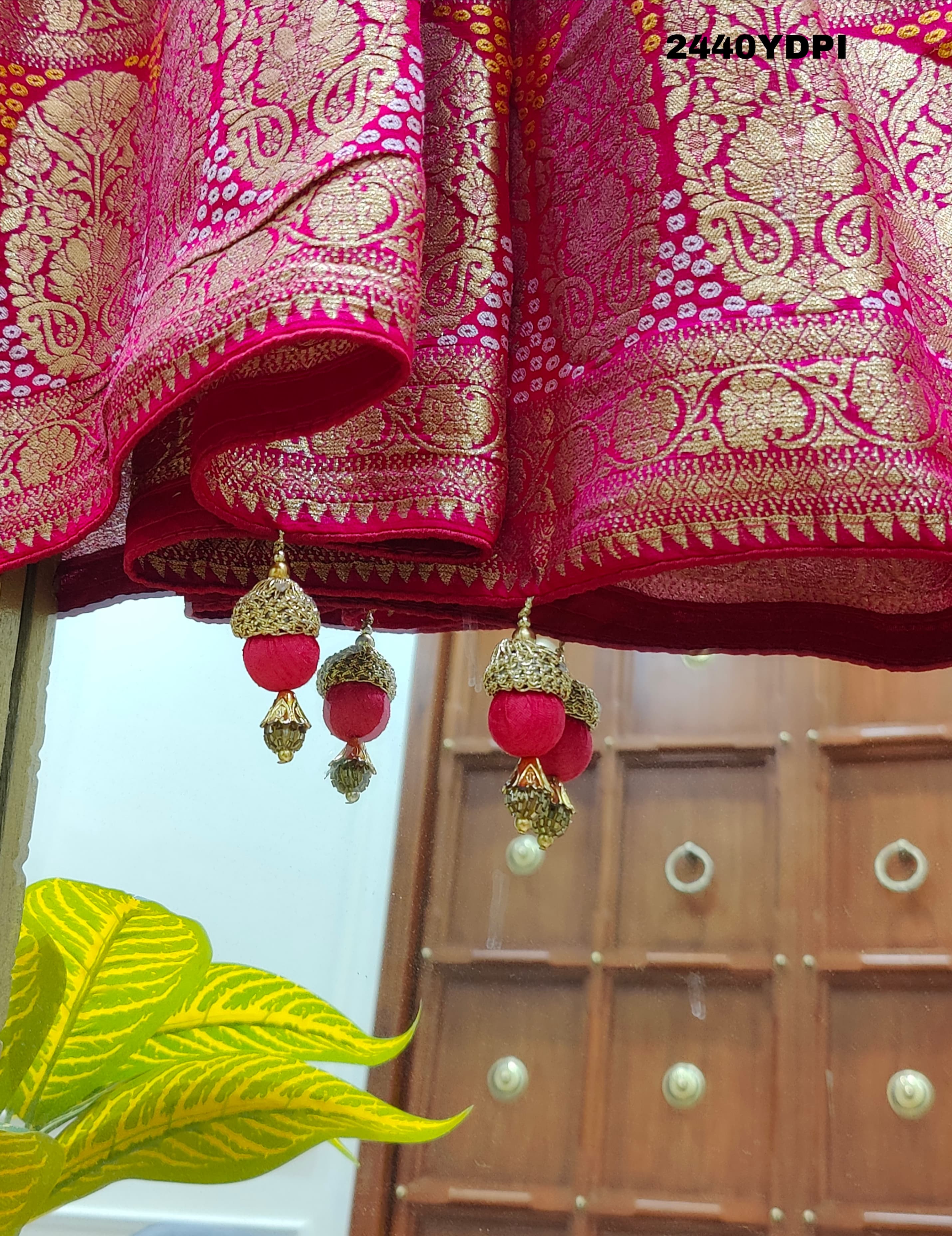 KcPc New Latest Georgette Bandhani Style With Zari weaving Work Dupatta MOH
