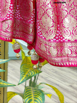 KcPc New Latest Georgette Bandhani Style With Zari weaving Work Dupatta MOH