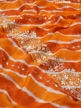 By Latest New Pure Taser Organza Leheriya With Gotapatti WorkSaree