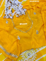 New Chinon Leheriya Style with Gotapatti Work Saree