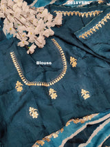 New Chinon Leheriya Style with Gotapatti Work Saree