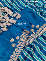 By Leheriya Saree With Gotapatti Work 