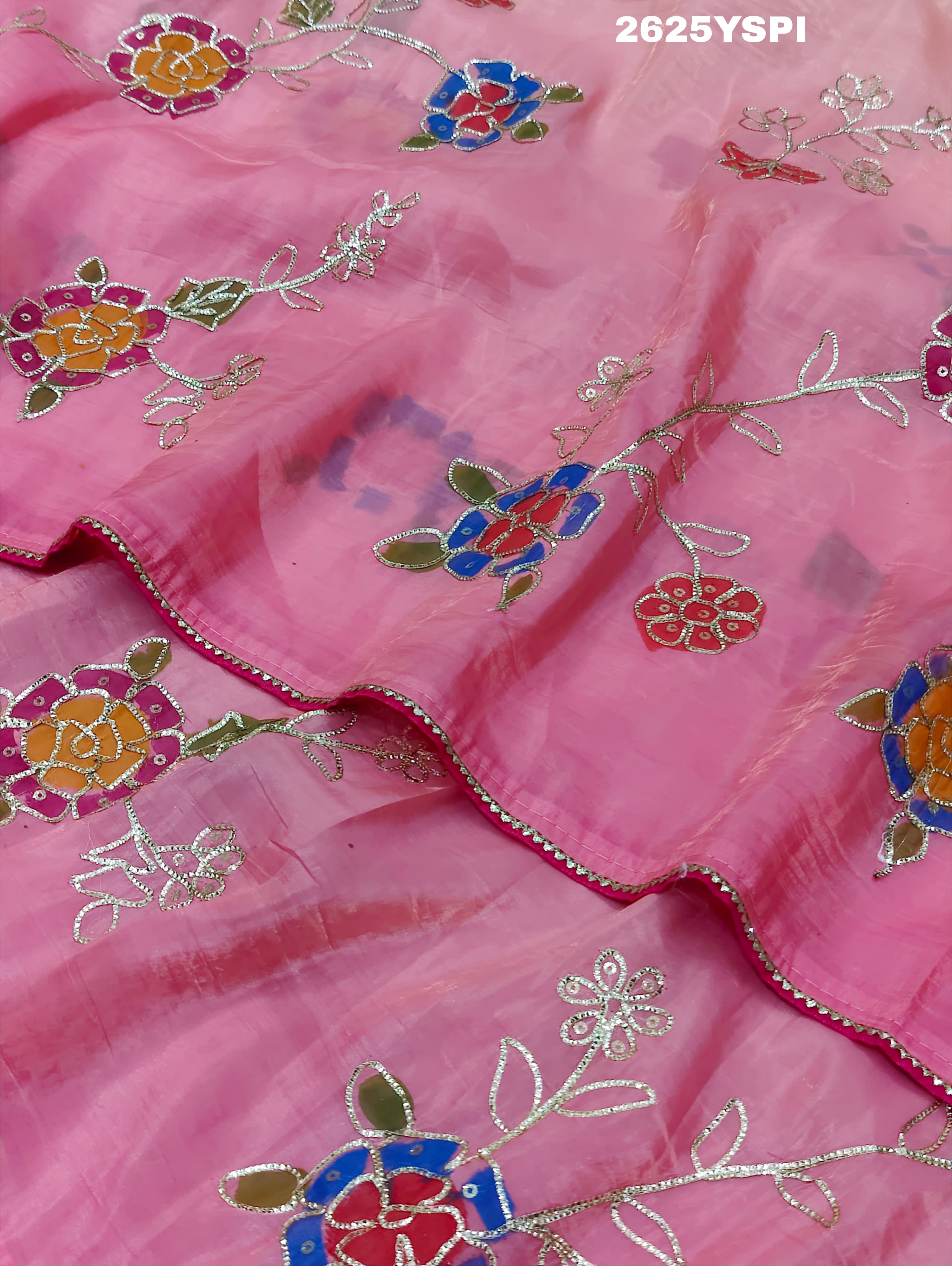 By New Launch Tissue Silk Bollywood Style With Silver Gotapatti Work Saree
