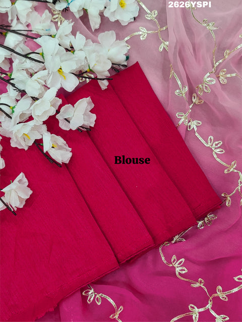 KcPc Latest New Chiffon Bollywood Style With Gotapatti Work Saree SWA