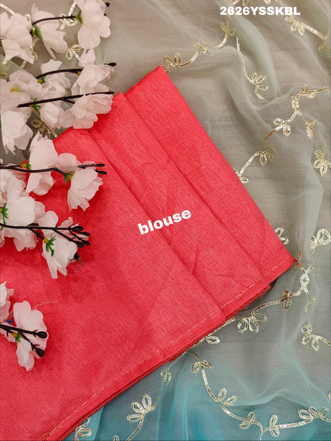 KcPc New Chiffon Bollywood Style With Gotapatti Work Saree SWA