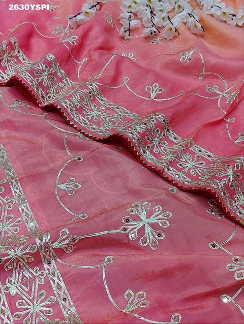 KcPc New Latest Tissue Bollywood Style With Gotapatti Work Saree SWA