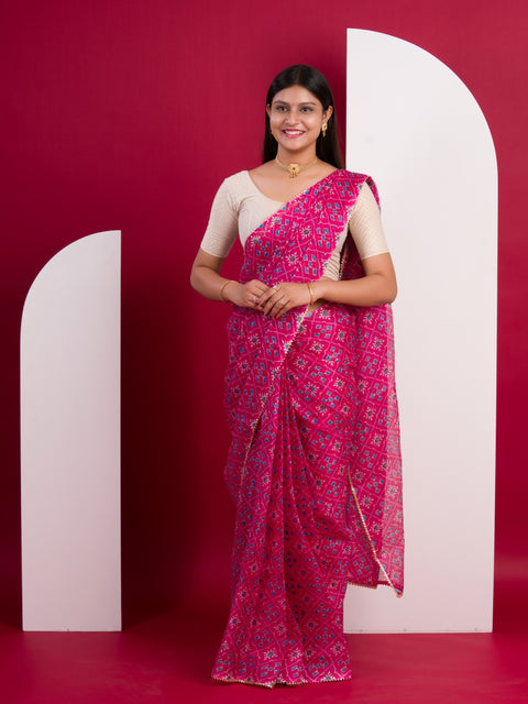 KcPc Summer Special Kota Doria Saree  Rani