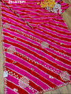 New Chinon Leheriya Style with Gotapatti Work Saree