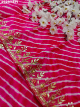  New Dola Silk Leheriya Style with Gotapatti Work Saree