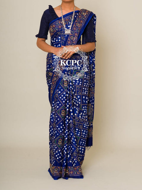 KcPc New Modal Gaji Silk Bandhani Style With Computer Work Saree