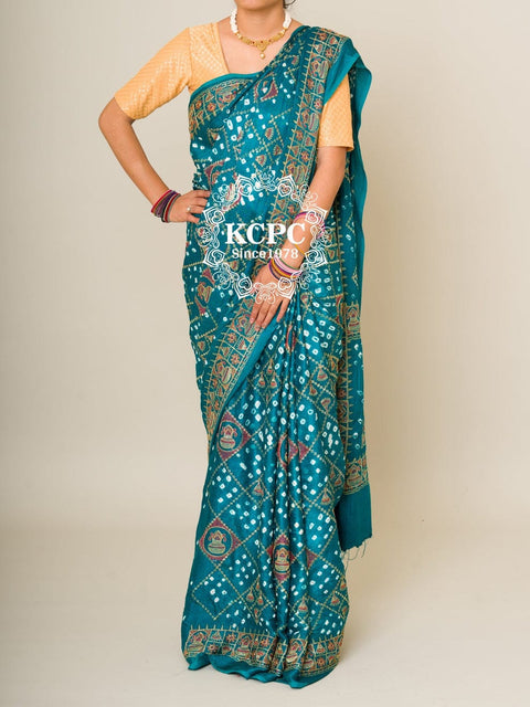 KcPc New Launch Modal Gaji Silk Bandhani Style With Computer Work Saree