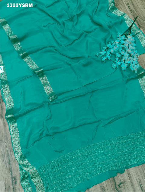 KcPc New Latest Pure Ojariya Chinon Beautiful Zari border Pallu saree MAHA