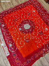 By New Latest Ojariya Marwadi Style With Zardoji Mukesh Work Odhna