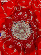 By New Latest Ojariya Marwadi Style With Zardoji Mukesh Work Odhna