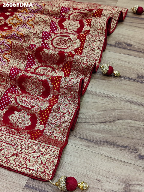 KcPc New Georgette Banarasi Style With Zari weaving Work Dupatta MOH