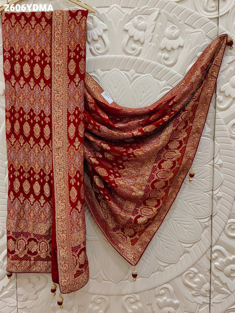KcPc New Georgette Banarasi Style With Zari weaving Work Dupatta MOH