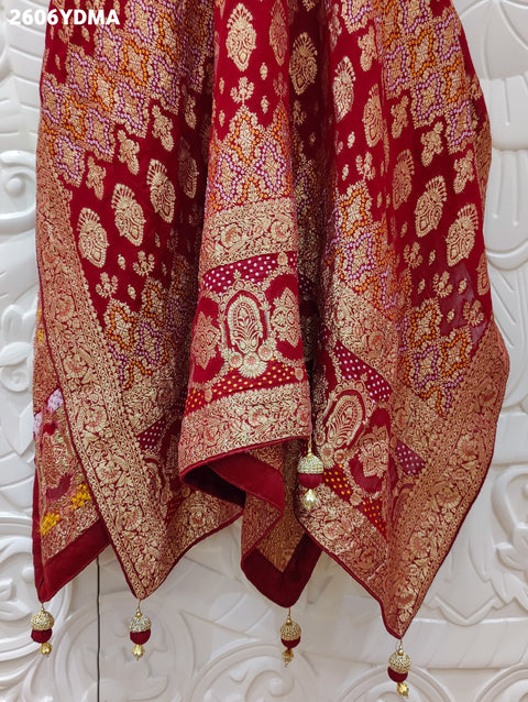 KcPc New Georgette Banarasi Style With Zari weaving Work Dupatta MOH