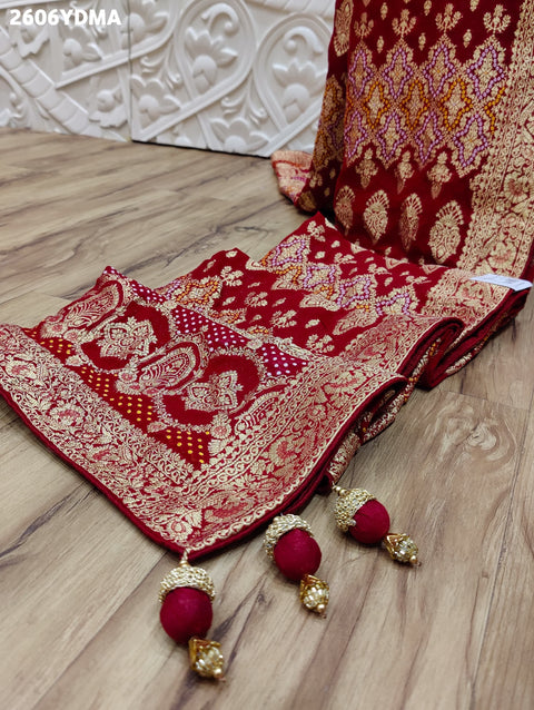 KcPc New Georgette Banarasi Style With Zari weaving Work Dupatta MOH