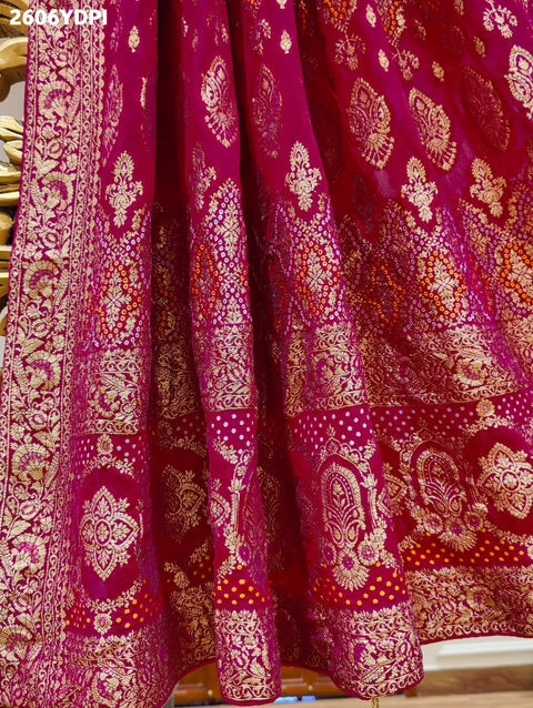 KcPc New Beautiful Georgette Banarasi Style With Zari weaving Work Dupatta MOH