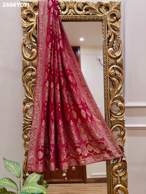 KcPc New Beautiful Georgette Banarasi Style With Zari weaving Work Dupatta MOH