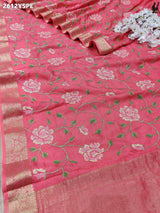 ByNew Spiceal HO Silk Banarasi Style With Kashida Work Saree