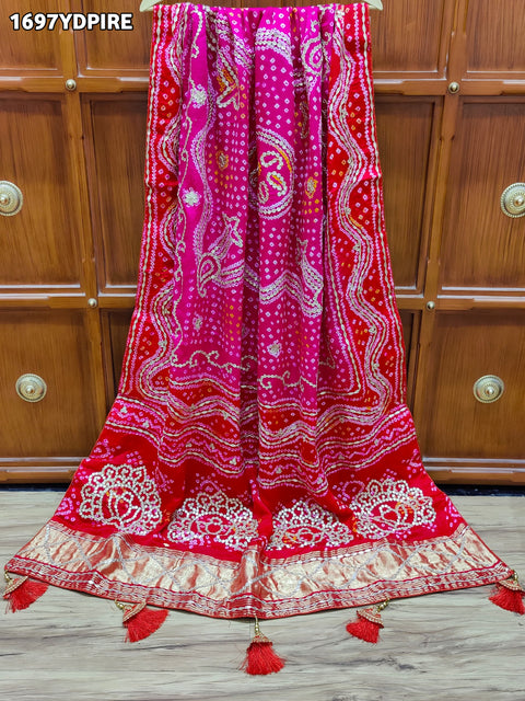 KcPc Latest New Designer Gaji Silk Bandhani Ghatchola Gotapatti Work Dupatta