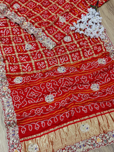 KcPc New One Special Gaji Silk Zardoji Handwork Saree MNL