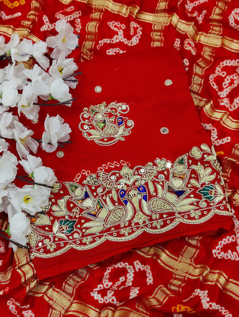 KcPc New One Special Gaji Silk Zardoji Handwork Saree MNL
