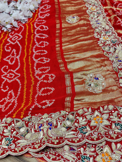 KcPc New One Special Gaji Silk Zardoji Handwork Saree MNL