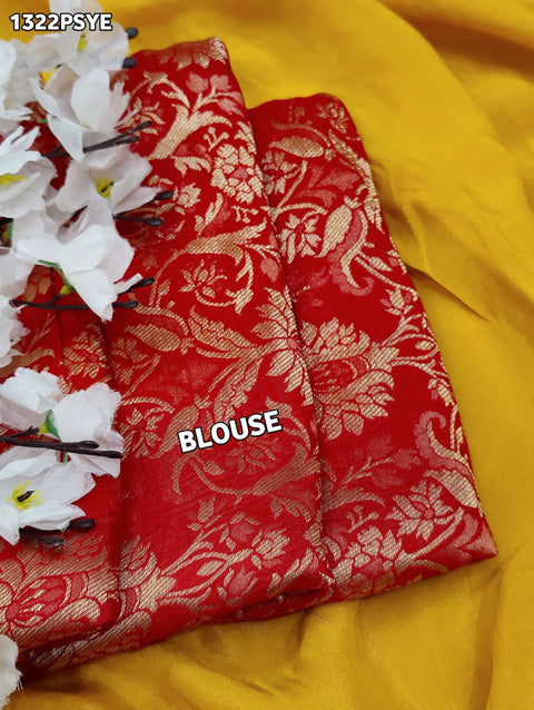 KcPc New arrival Pure ojariya Chinon Beautiful Zari border Pallu saree,MAHA