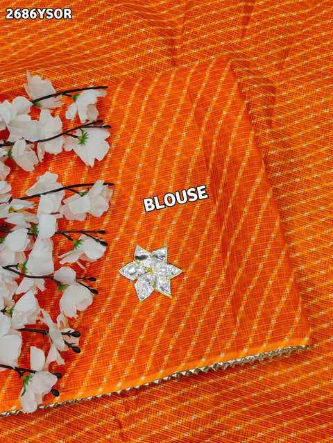 KcPc New Beautiful Kota doriya Leheriya Style With Gotapatti Work Saree MHS
