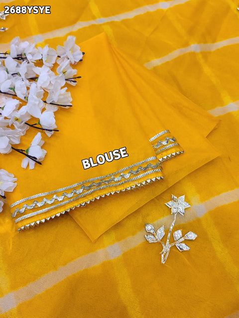 KcPc Latest New Organza Leheriya Style With Gotapatti Work Saree MHS