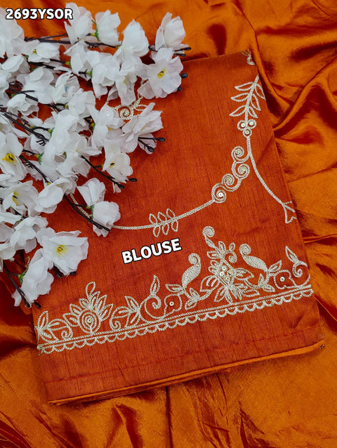KcPc New Ojariya Chinon Traditional with Aari work Saree PDM