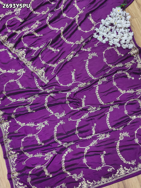 KcPc New Latest Ojariya Chinon Traditional with Aari work Saree PDM
