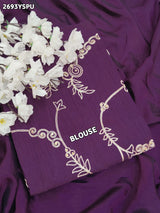 By Traditional Saree With Aari Work