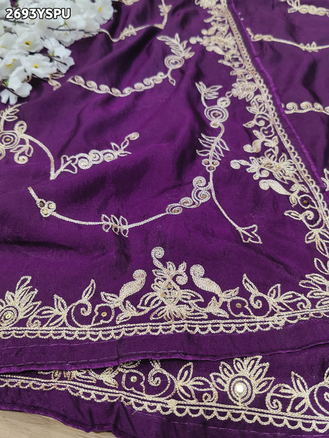 KcPc New Latest Ojariya Chinon Traditional with Aari work Saree PDM