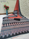 Silk Bandhani in Ajrakh Style With Office Wear Saree under 2000