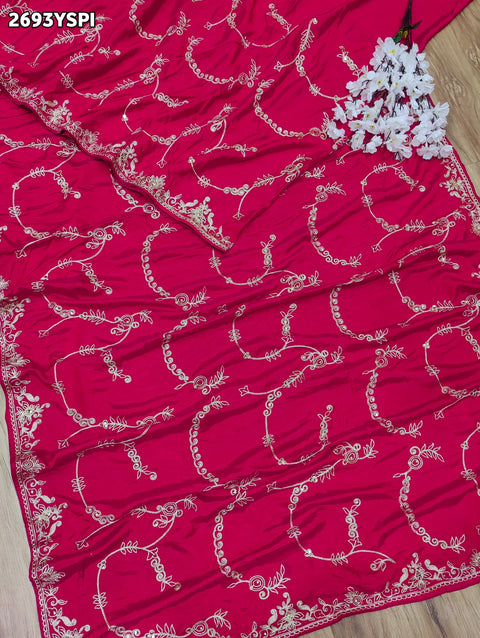 KcPc New LAunch Ojariya Chinon Traditional with Aari work Saree PDM
