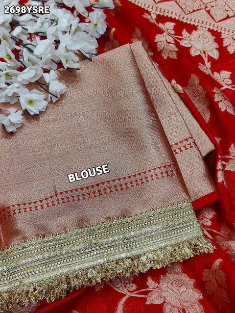 KcPc Special Tissue silk Banarasi Style With Tari BorderWork Saree AST