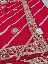 By New Latest Leheriya Style With Gotapatti Work Saree
