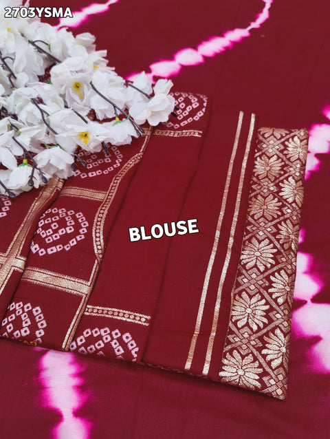 By Bandhani Saree with Gotapatti Work 