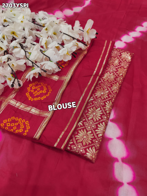 KcPc New Latest Bandhani Style Dola Silk Saree with Gotapatti Work Saree GAN