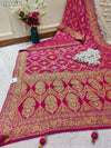 Pink and gold embroideredGeorgette Traditional Style With Cutdana Work Saree
